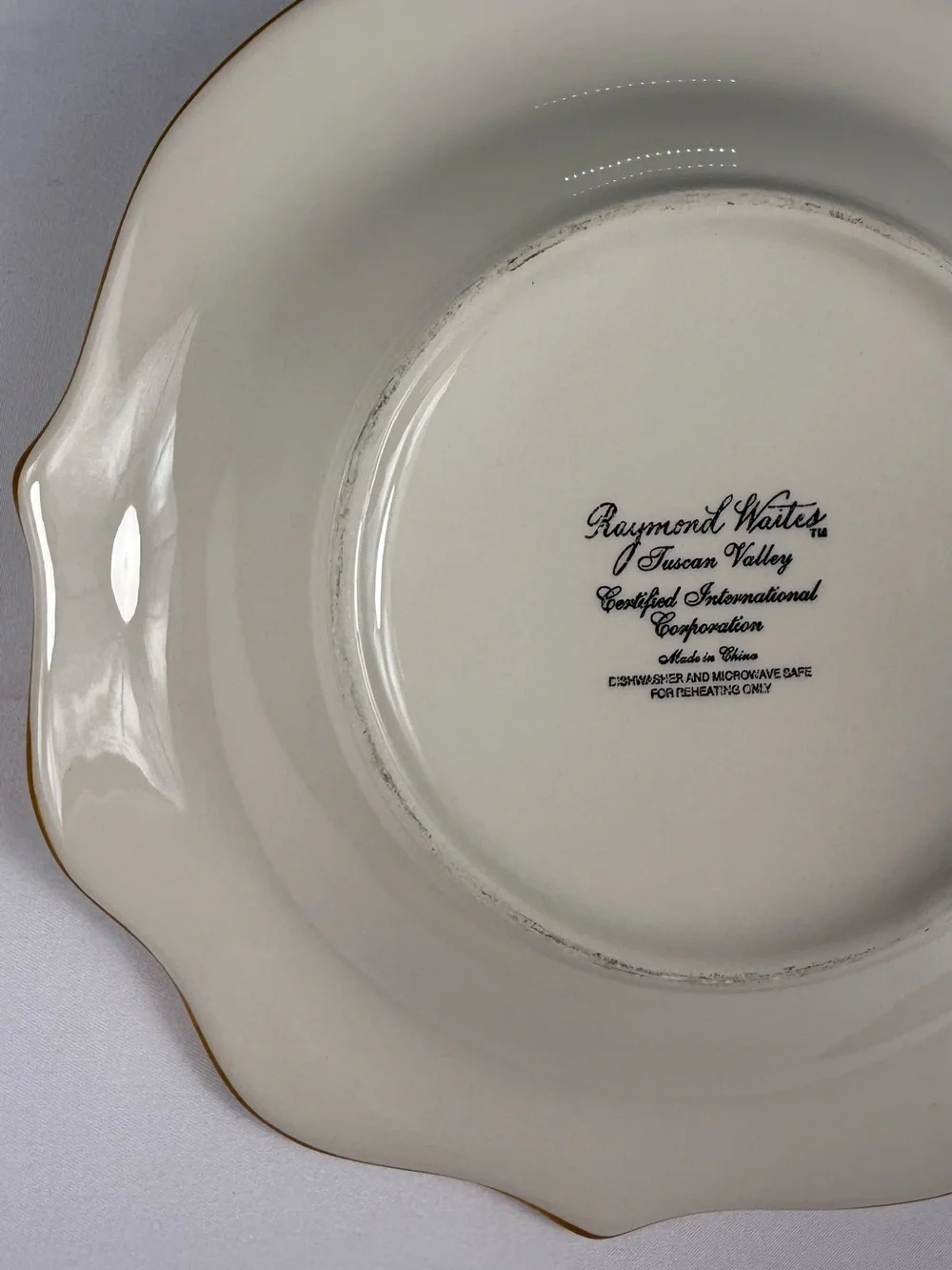 Hand-Painted Fruit Ceramic Serving Plate in Orange and Black